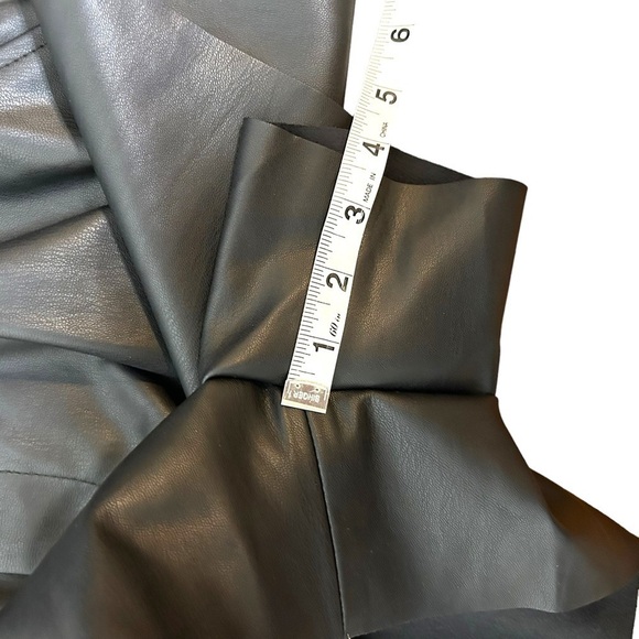 Zara Faux Leather Paper Bag Tie Waist Shorts - Picture 13 of 13